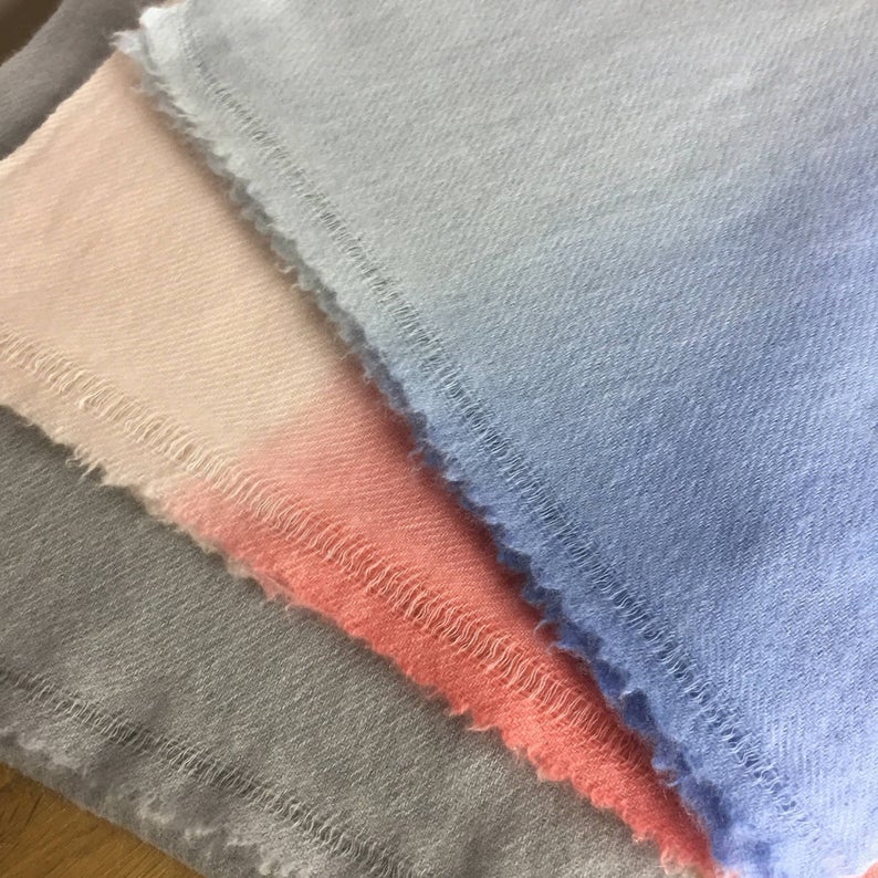 Two Colors Dip Dye Wool Scarf