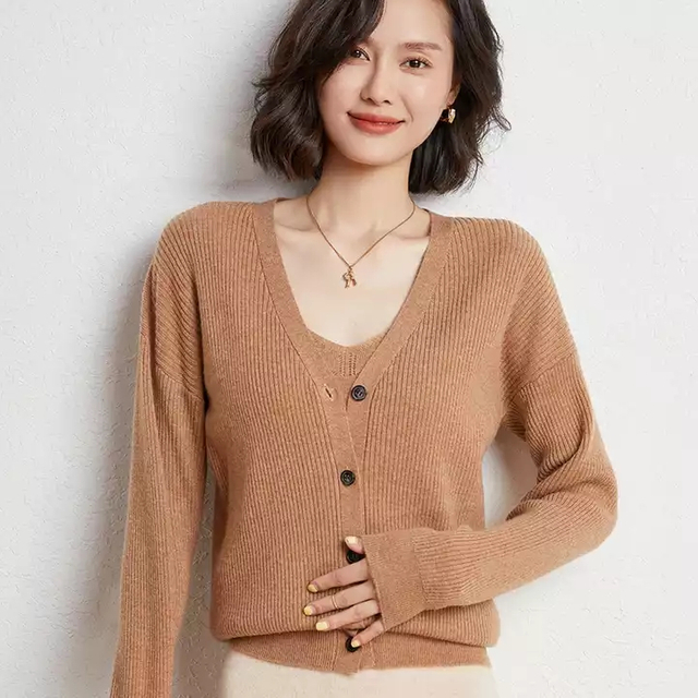 Women Casual 100% Cashmere Sweater Cardigan