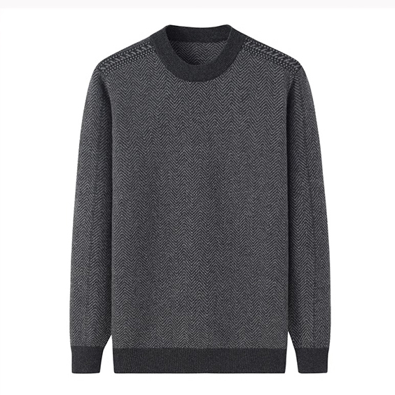 Classic Men's Jacquard Crewneck Sweater