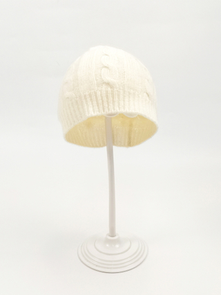 Plain Cable Knit Baby Cashmere Hat
