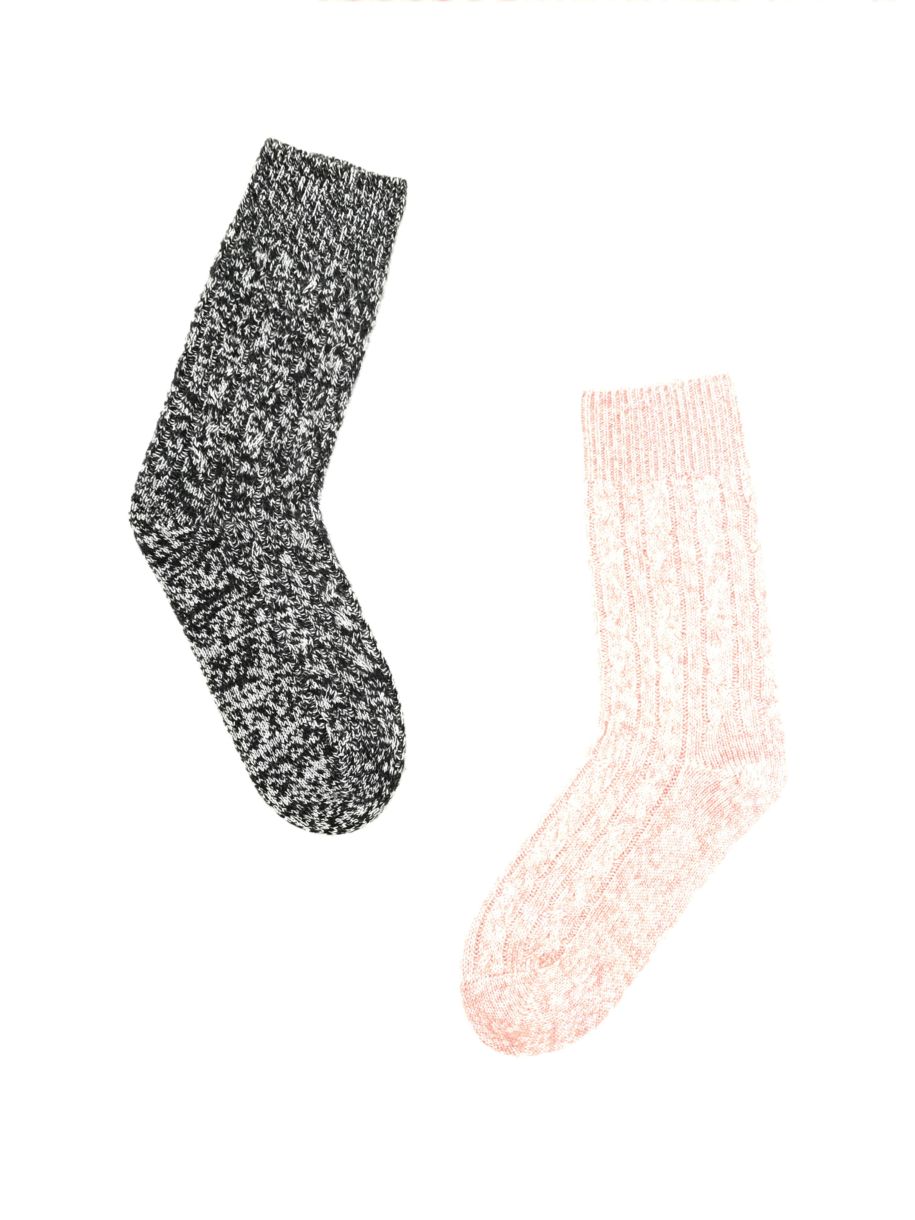 Cozy Cable Knit Cashmere Socks