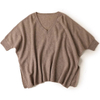 Women V Neck Cashmere Short sleeve sweaters