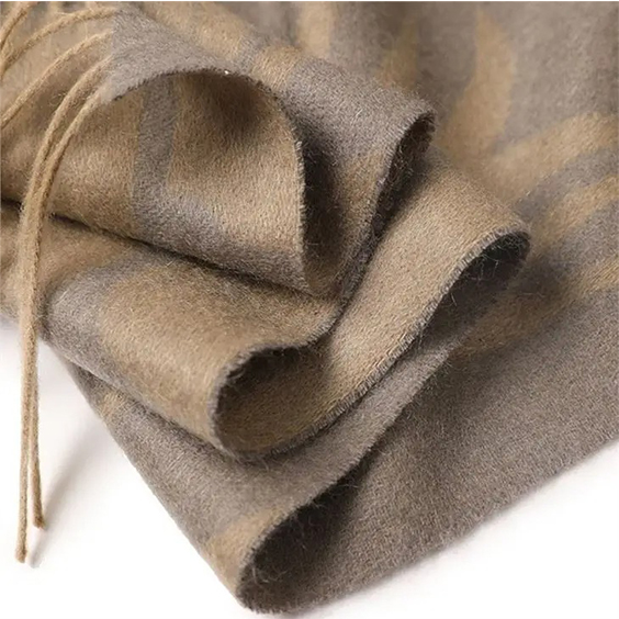  Double Side Jacquard Cashmere Scarf