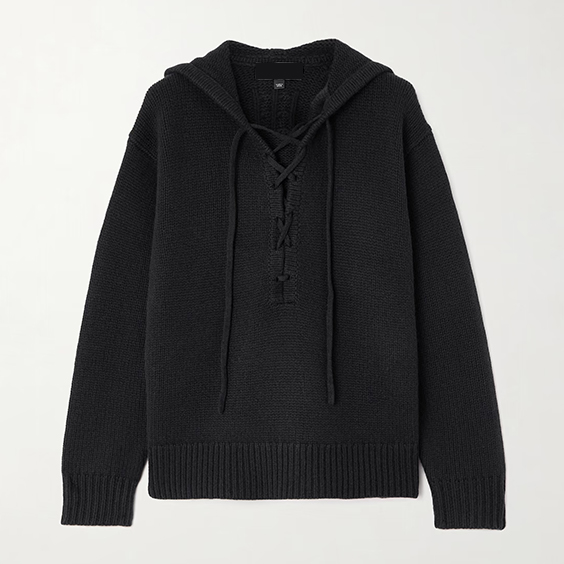 Naiset pitsi raidallinen Mongolia Cashmere Pullover huppari