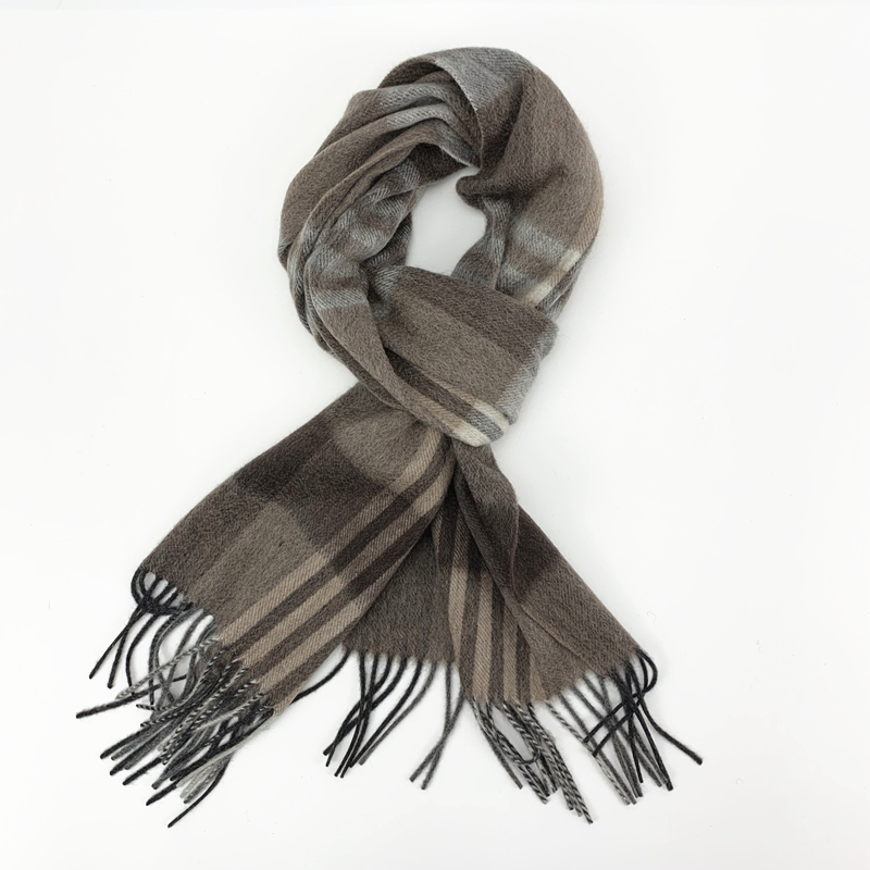 100%Cashmere Checked Scarf