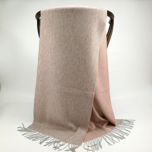 Cashmere Small Double Side Shawls, Grey&Pink