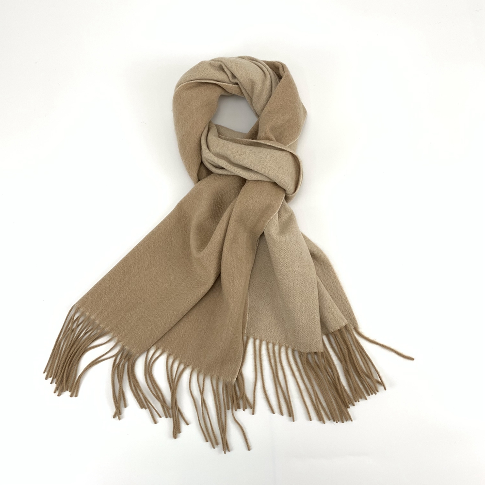 Cashmere Small Double Side Shawls, Camel&Natural