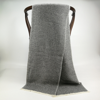 100% Fulling Cashmere Scarf, Charcoal